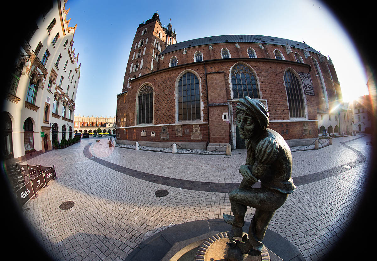 Krak�w, Ko�ci� Mariacki, Fish Eye