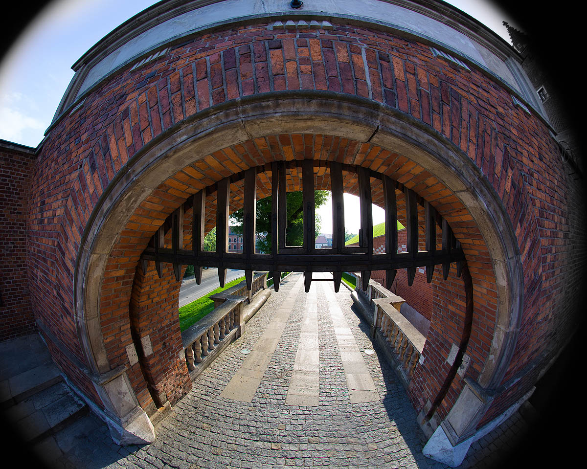 Krak�w, Brama Wawelu, Fish Eye