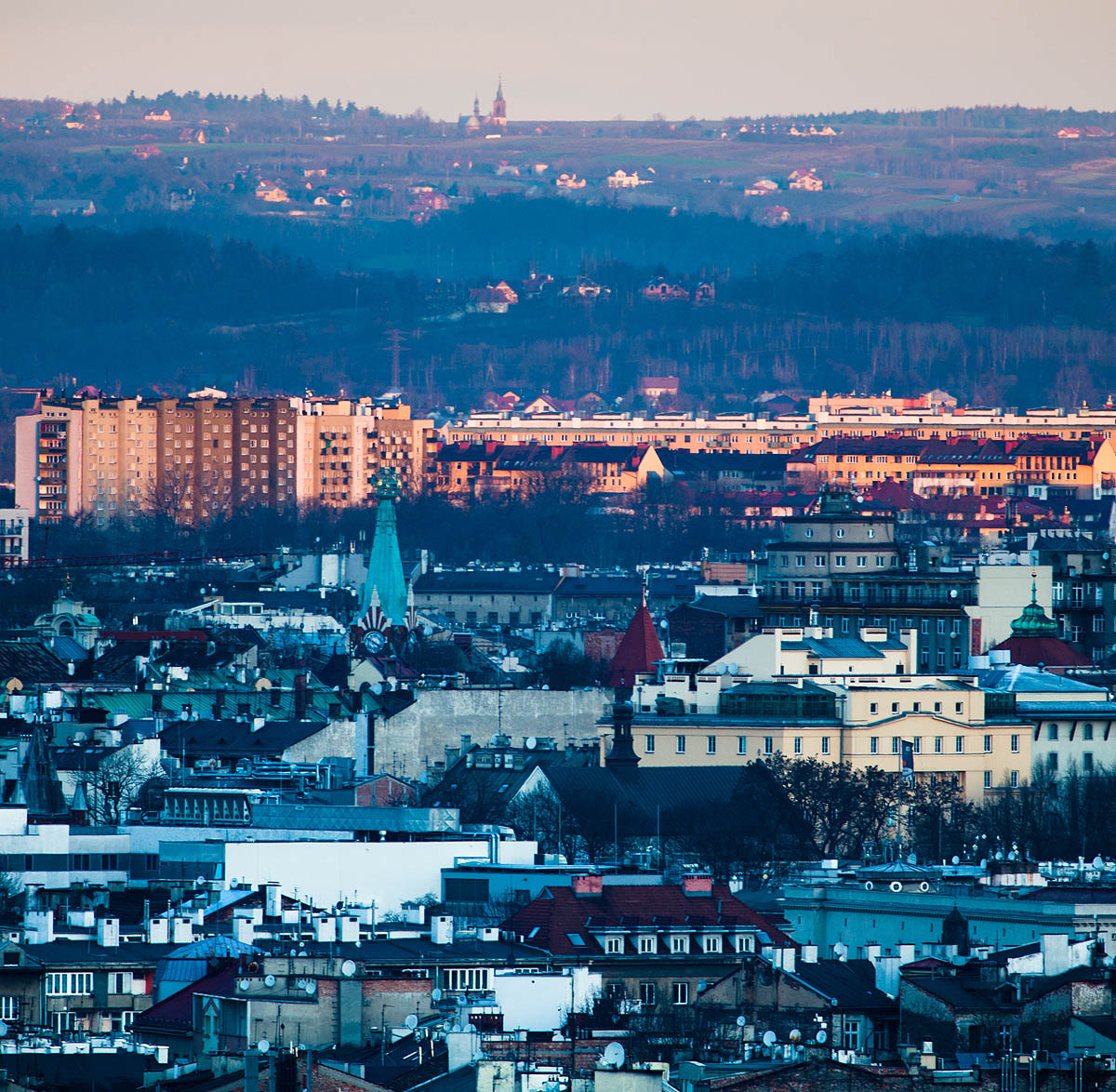 ko�ci� w Smardzowicach z Kopca Krakusa