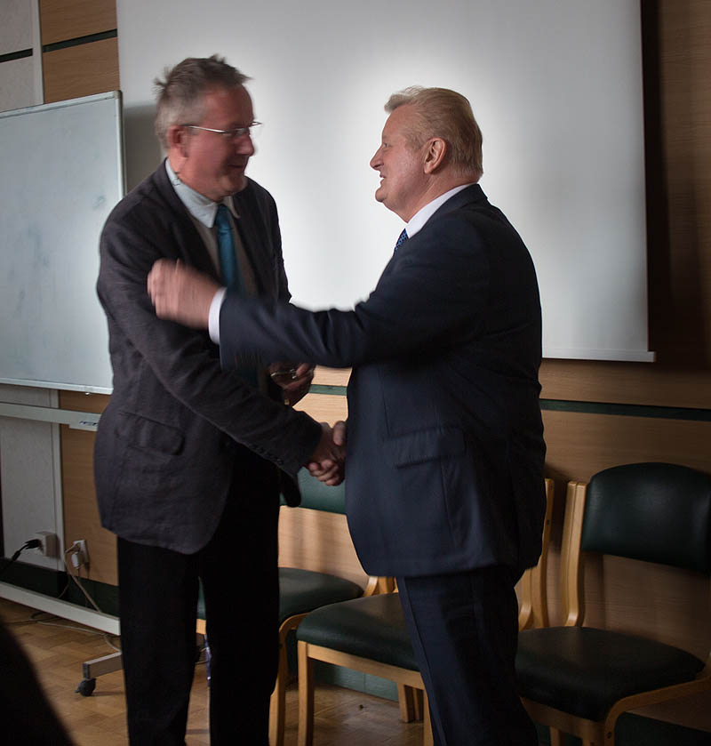 prof. Adam Walanus, Rektor AGH prof. Tadeusz S�omka