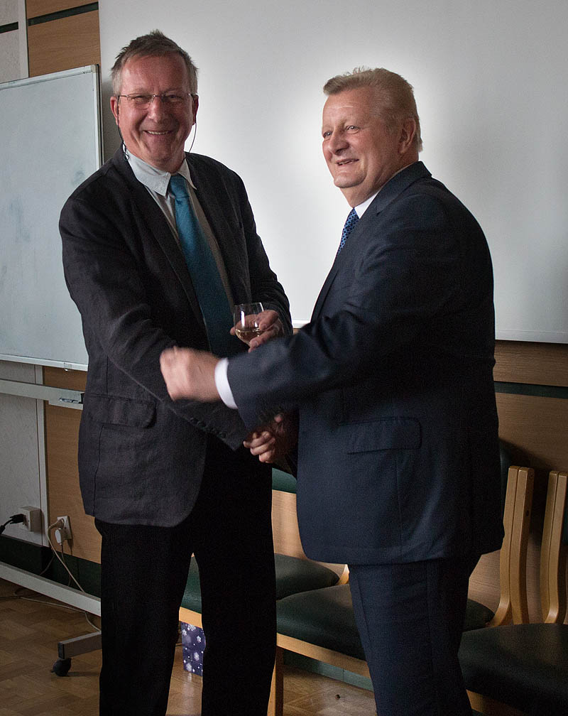prof. Adam Walanus, Rektor AGH prof. Tadeusz S�omka