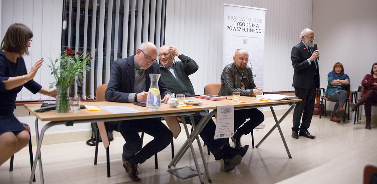 Dorota Nalepka, ks. Andrzej Dragu�a, Pawe� Taranczewski, Jan Klata, Kazimierz Urba�czyk