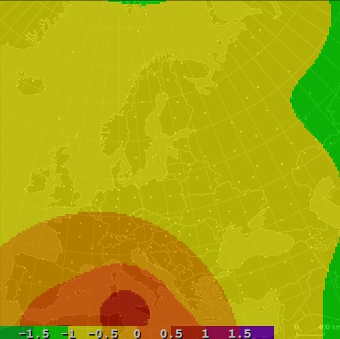 Warming in Europe